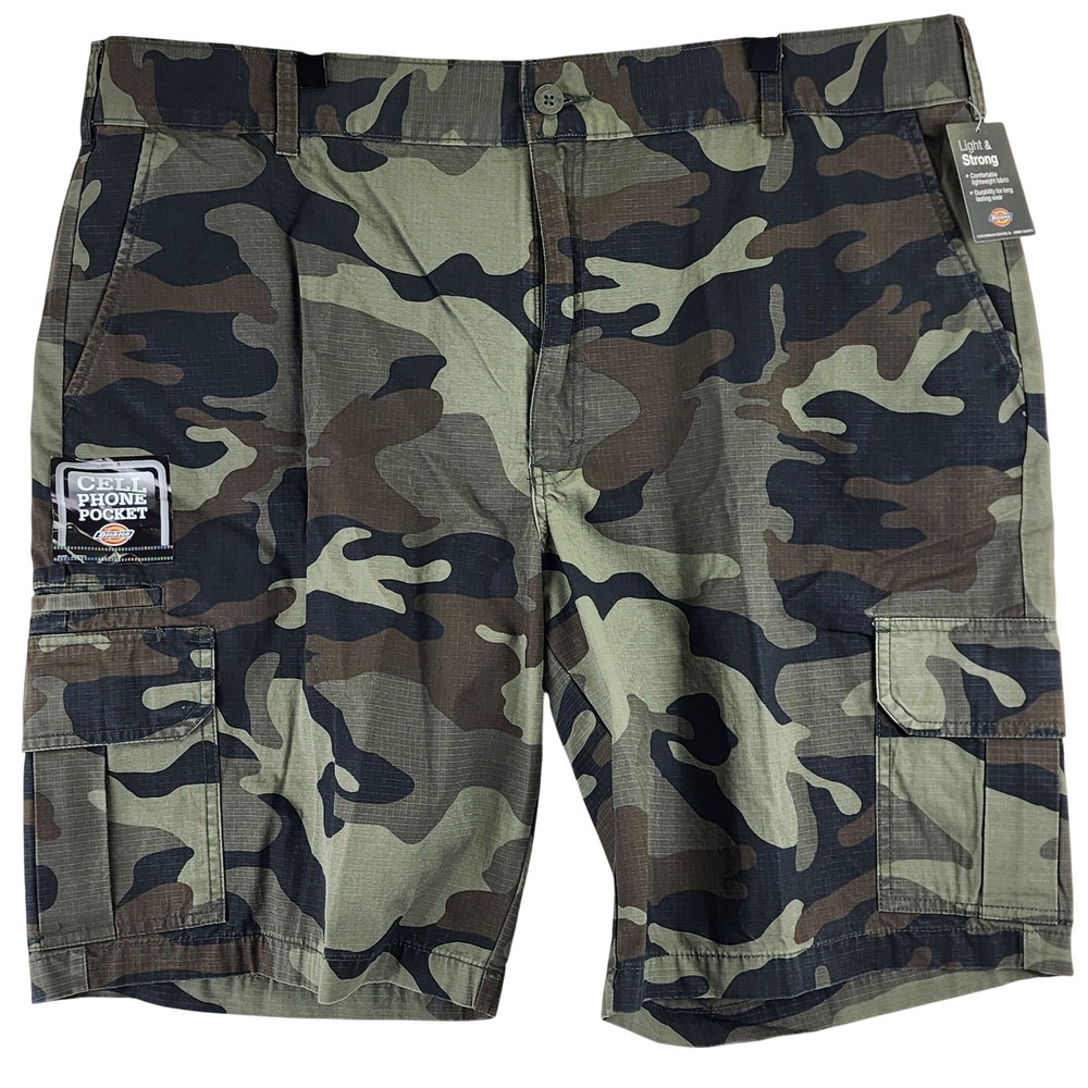 Dickies WR351SMBC‎ Cargo Shorts Mens 42 Green Camo Relaxed Fit Tactical Utility